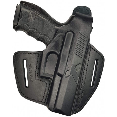 OWB Leder Holster für Heckler & Koch P30  – Rechtshänder mit Druckknopf