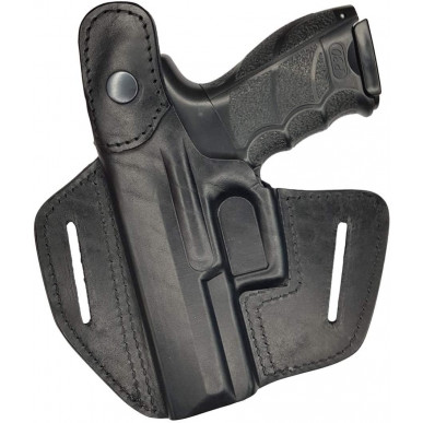 Coldre de Couro para H&K P30 OWB – Destro com Botão de Pressão