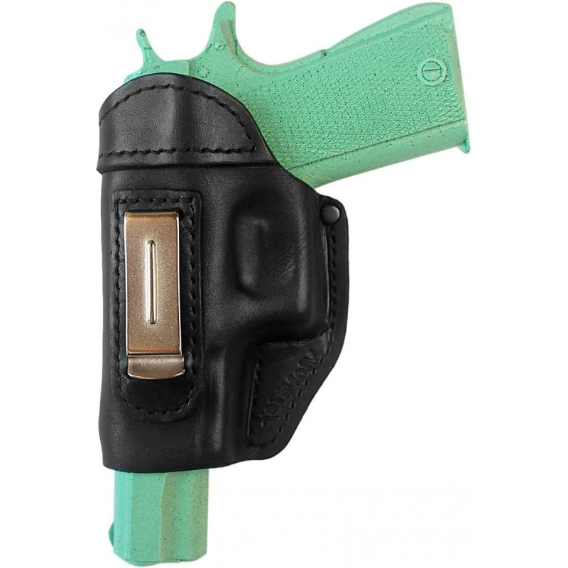 IWB 3Li Leather Holster for Colt 1911 Black Left-Handed VlaMiTex IWB 3Li Leather Holster for Colt 1911 Black Left-Handed VlaMiTex