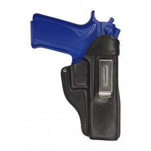 IWB 7 Holster en cuir pour Smith & Wesson 4506 noir VlaMiTex – vue de face