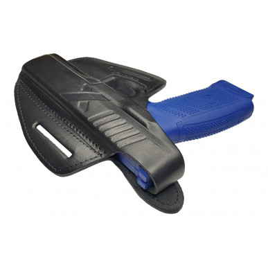 CZ P10F OWB용 가죽 홀스터 – 오른손잡이용, 스냅 버튼 포함