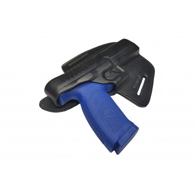 CZ P10F OWB용 가죽 홀스터 – 오른손잡이용, 스냅 버튼 포함