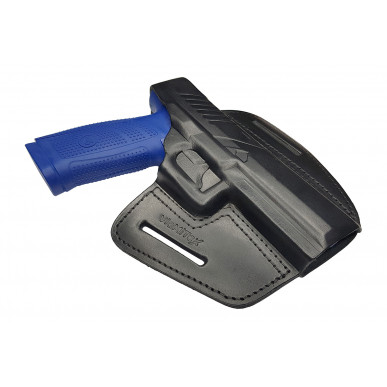 CZ P10F OWB के लिए चमड़े का होल्स्टर – दाएं हाथ के लिए बटन के साथ