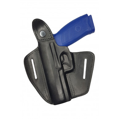 CZ P10F OWB के लिए चमड़े का होल्स्टर – दाएं हाथ के लिए बटन के साथ