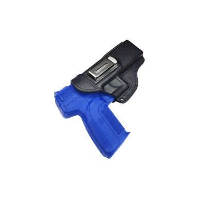 IWB 가죽 홀스터 FN FNS – 은닉, 견고, 검정