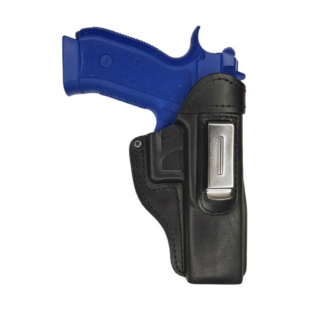 IWB kožené pouzdro pro CZ SP-01 – taktické, bezpečné, černé