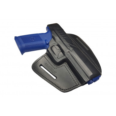 Leder Holster für FN FNS 5 Zoll OWB – Rechtshänder mit Druckknopf