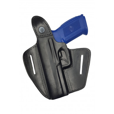 נרתיק עור לאקדח FN FNS 5 אינץ' OWB – ליד ימין עם כפתור לחיצה