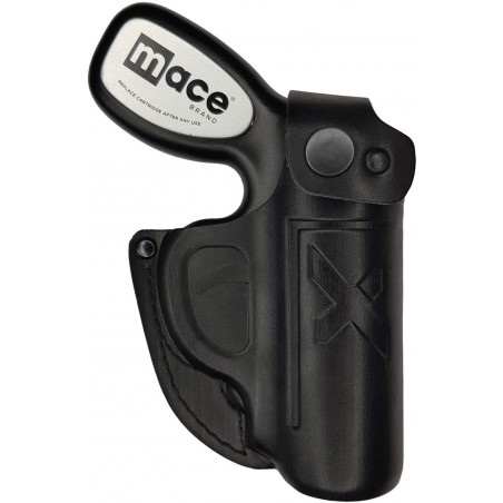 Leather Holster for Mace Pepper Gun OWB – Right-Handed with Snap Button