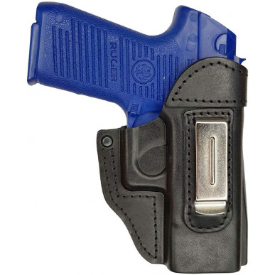 IWB 6 真皮槍套 適用 Ruger P95 DAO 黑色 VlaMiTex – 正面