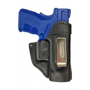 IWB 5 真皮槍套 適用 Springfield XD 黑色 VlaMiTex – 正面