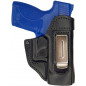 IWB 5 Leather Holster for Smith & Wesson Shield Black VlaMiTex – front view