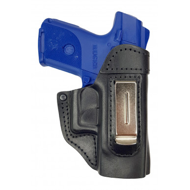 IWB 5 真皮槍套 適用 Ruger SR9 Compact 黑色 VlaMiTex – 正面