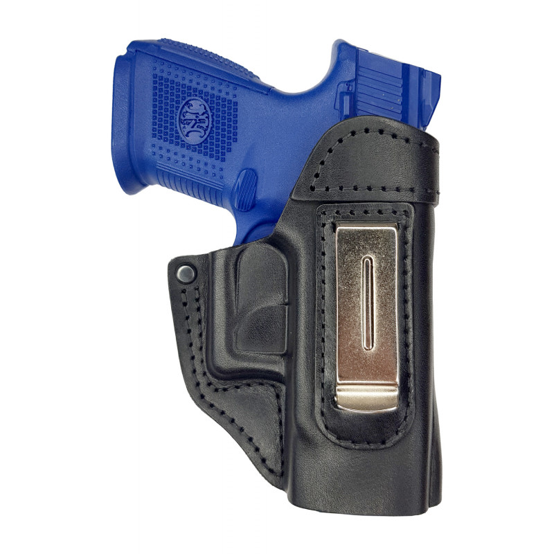 Funda de cuero IWB 5 para FN FNS-9c negra VlaMiTex