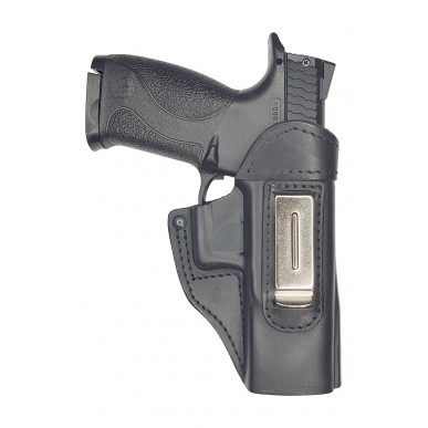 IWB kožené pouzdro pro Smith & Wesson M&P9 – černé, nenápadné, stabilní