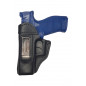Funda de Cuero IWB 3Li para Walther PDP Cañón de 4 Pulgadas Negra para Zurdos