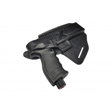 Holster en cuir pour Umarex T4E HDP 50 OWB – Droitier avec bouton-pression