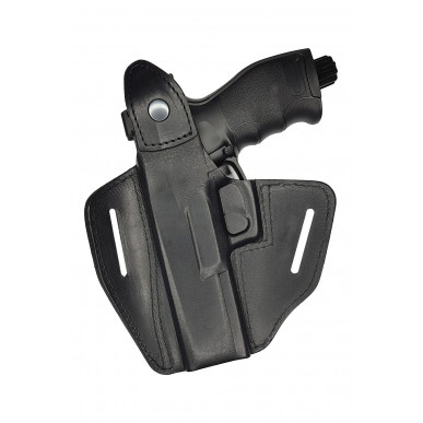 Holster en cuir pour Umarex T4E HDP 50 OWB – Droitier avec bouton-pression