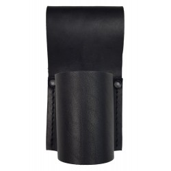 M17 Leather holster Holder Belt Pouch Case Flashlight Torch Baton Ø 40 mm black VlaMiTex