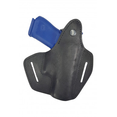BXLi Leather Belt Holster for Glock 19 23 32 Black Left-Handed – rear view