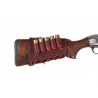 J16 Soporte para Cartuchos de Escopeta de Rifle, 16 Calibre, de Cuero, marrón Rojizo