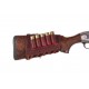 J17 Leather Hunting Buttstock Ammo Cartridge 20 caliber brown VlaMiTex