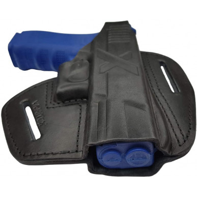 Кожаная кобура для Glock 20 21 35 38 OWB – для правшей с кнопкой