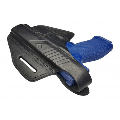 حافظة جلدية لـ Walther PDP Lauf 4,5 OWB - لليد اليمنى مع زر ضغط