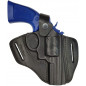 R3 Leder Revolver Holster für RUGER SECURITY SIX 2,5 Zoll Lauf schwarz VlaMiTex – von vorne
