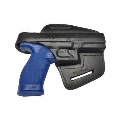 حافظة جلدية لـ Walther PDP Lauf 4,5 OWB - لليد اليمنى مع زر ضغط