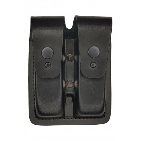 M2 Double compartiment à magazines en cuir pour Glock Noir VlaMiTex