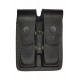 M2 Leather Double Mag Pouch for Walther P99 Magazines black VlaMiTex