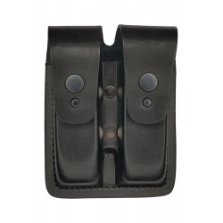 M2 Leather Double Mag Pouch for HK P30 black VlaMiTex