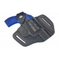 R1 Leather Revolver Holster for Smith & Wesson 43 Black VlaMiTex