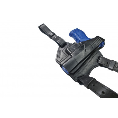 Läderhölster för Walther P99 Axelholster – med Magasin- & Handfängselficka