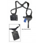 S5M2 Fondina Spalla in Pelle per Walther P99 con Doppia Tasca per Caricatore