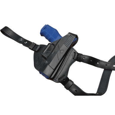 Holster d'épaule en cuir pour HK SFP9 (VP9) avec poche pour chargeur – discret & pratique