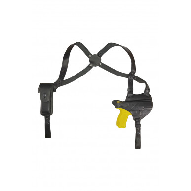 Meta Title: Leather Shoulder Holster for Canik TP9 – Concealed & Comfortable