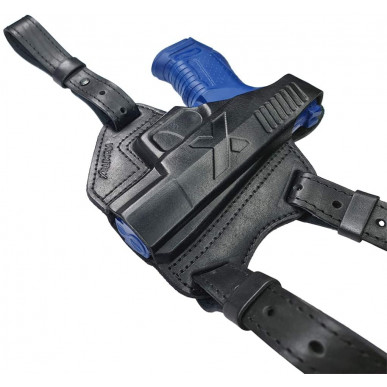 Meta Title: Leather Shoulder Holster for Canik TP9 – Concealed & Comfortable