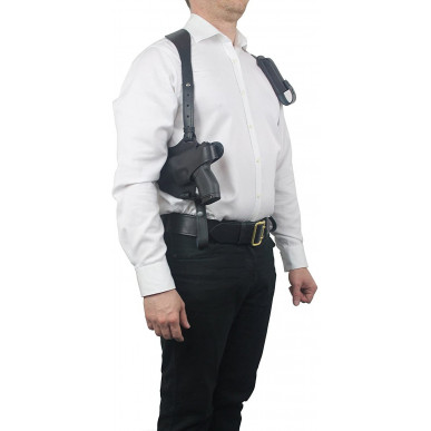 Schulterholster Glock 19 für Linkshänder | Leder Schulterholster