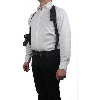 Schulterholster Glock 19 für Linkshänder | Leder Schulterholster