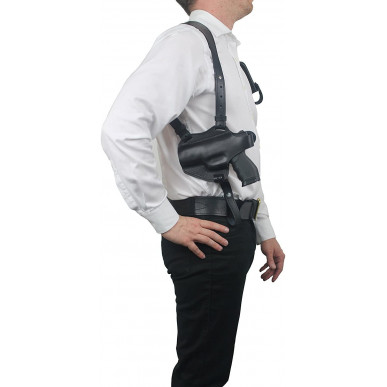 Schulterholster Glock 19 für Linkshänder | Leder Schulterholster