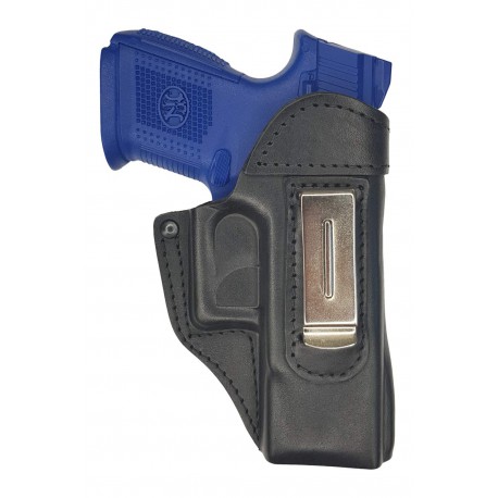 IWB 5 Leather Holster for FN FNS-9c black VlaMiTex