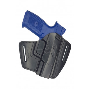 U5 真皮快拔槍套 適用 FN FNS-9 黑色 VlaMiTex – 正面
