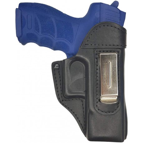 IWB 3 Pistolera de piel para Heckler & Koch P2000 negro VlaMiTex