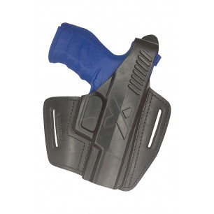 B5 真皮槍套 適用 Walther PPQ 支援紅點瞄具 黑色 VlaMiTex – 正面