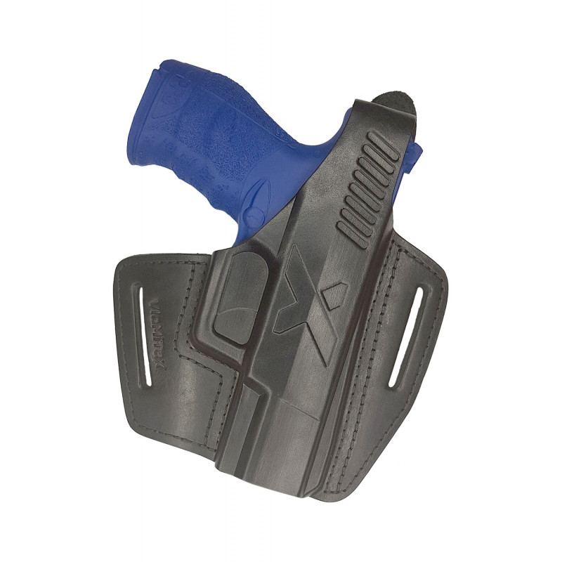 B5 kožené pouzdro pro Walther PPQ, pistolové pouzdro, černé – VlaMiTex