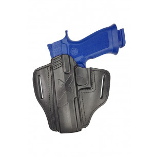 U25Li 真皮快拔槍套 適用 Sig Sauer P226 X-Five 左手款 黑色 VlaMiTex – 正面