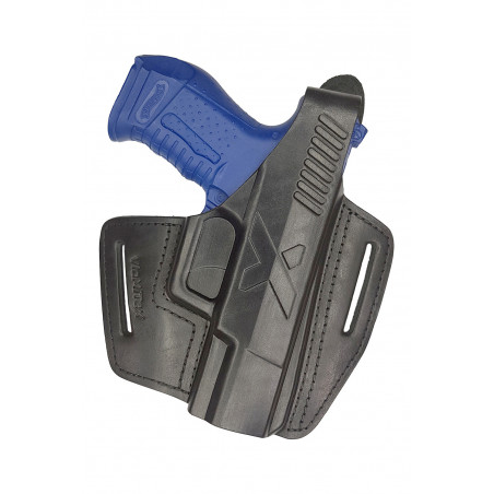 Leder Holster B5 für Walther P99 OWB – Rechtshänder mit Druckknopf