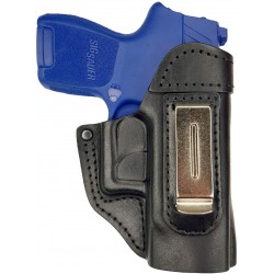 IWB 5 Leather Holster for Sig Sauer P320 Sub Compact black VlaMiTex